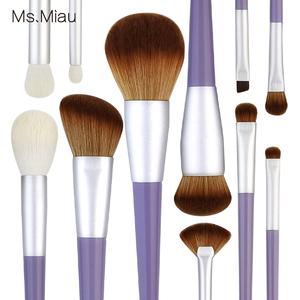 Ensemble de pinceaux de maquillage professionnels de luxe violet violet, 13 pièces/ensemble, logo personnalisé, outil de maquillage, ensemble de pinceaux de haute qualité - Product Image 2