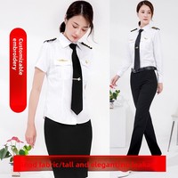 Uniforme d'hôtesse de l'air, costume professionnel, uniforme de compagnie aérienne, ensemble pour femmes, chemise d'hôtesse de l'air, caissière de réception