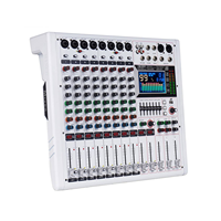 Console de mixage audio professionnelle 8 canaux avec 99 effets numériques DSP, lecteur MP3 grand écran, mixeur USB pour petites manifestations et diffusion en direct