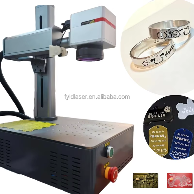 Fiber Laser & CO2 Marking Machine for Metal Plastic Wood Rubber Stone Leather-New Easy to Operate DXF Supported