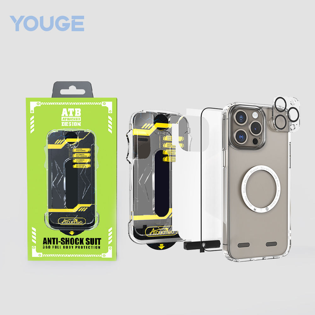 OEM 6 in 1 Protection Set Dust Free Installation Tempered Glass Lens Protector Clear Mobile Phone case for iPhone 17 Pro Max