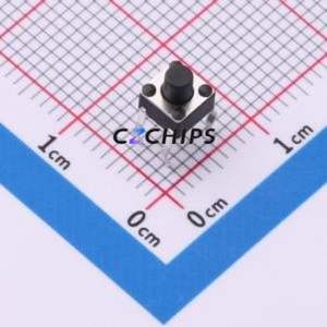 SH-4.5X4.5X5H-CJ Tactile Switch DIP-4P,4.5x4.5mm Switch Single Pole Single Throw Round Button 2.5N Through Hole - Product Image 1