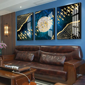 Tríptico de Porcelana de Cristal para Sala de Estar, Arte Mural de Alta Gama con Diseño de Mariposa para Oficina, <span class=keywords><strong>Cuadro</strong></span> Decorativo para Colgar - Product Image 5