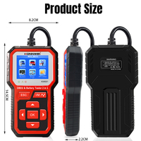 Lecteur de code OBDII et testeur de batterie 2-en-1 KONNWEI KW681 pour voiture, lecteur de code automobile et moniteur d'émissions