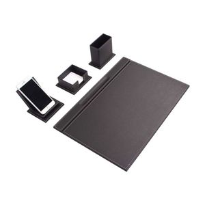 Vega 4-Piece PU Leather <b>Desk</b> Set <b>Large</b> <b>Desk</b> Pad and Office Accessories with Mesh Stationery and Desktop Organizer - Product Image 1