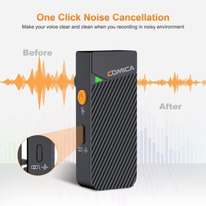 Microphone cravate sans fil mini <span class=keywords><strong>Comica</strong></span> Vimo C 2.4G avec étui de charge, suppression du bruit, compatible avec les smartphones Intel Celeron - Product Image 2