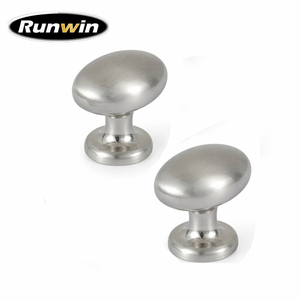 OEM Factory Oval Brushed Nickel Zinc Alloy Modern <strong>Knob</strong> Easy Installation Cabinet <strong>Drawer</strong> Wardrobe Dresser Warehouse Home Bar - Product Image 1