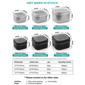 Envase de Metal Negro Personalizado con Logotipo Impreso para Velas, con Ventana Transparente, Caja Cuadrada para Frascos de 6oz y 8oz - Product Image 2