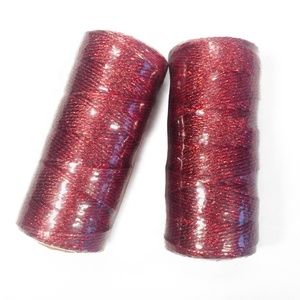 Stocké 110yd 2mm solide métallique rouge boulangers ficelle matériel de fibre pour l'artisanat et la corde de ficelle - Product Image 6