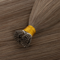 HAOHAO HAIR Extensions I-Tip en Cheveux Humains Vierges Brésiliens Remy 100% Single Drawn 12-32" Certifiées SGS Couleur Personnalisée Logo Vente en Gros