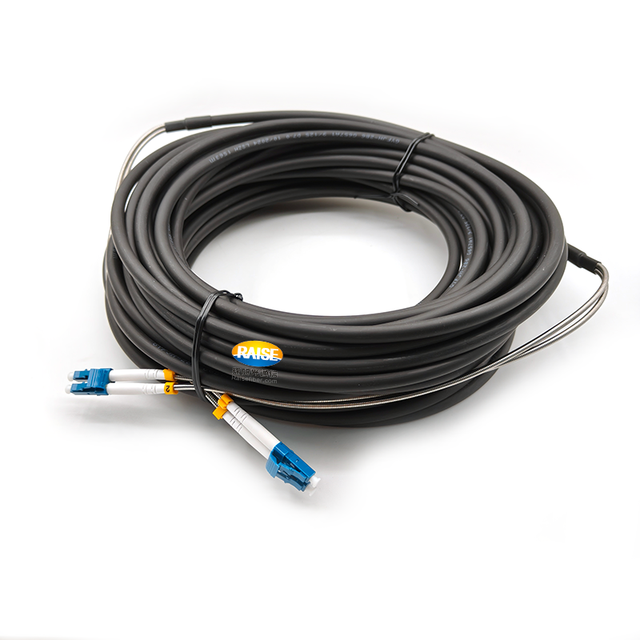 LC to LC to SC Armored Single Mode Fiber Patch Cable | Outdoor Indoor 9/125 Duplex 3/ 4.8/7mm Cable for Network & Base Stations