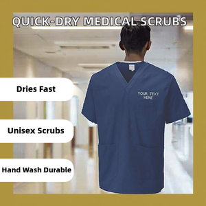YF New Quick-Drying Short-Sleeved Surgical Scrub Sets for Oral Nurse Doctors Unisex Hospital Work Clothes Hand Washable 2026 - Product Image 2