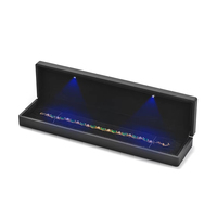 Boîtes d'emballage de bijoux de luxe, emballages de bijoux personnalisés avec logo, boîte à bijoux lumineuse LED, boîte à bagues violette