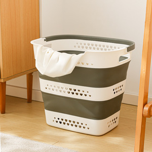 <span class=keywords><strong>Panier</strong></span> à linge rectangulaire pliable à 3 couches, imperméable, grande capacité, en PP+TPR, pour salle de bain et chambre à coucher - Product Image 5