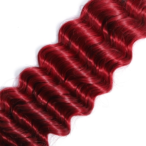 Kostenlose Probe Raw 1b/Burgund # Deep Wave <span class=keywords><strong>RED</strong></span> Virgin Peruanisches Menschenhaar Lieferant, Ombre Human Hair Bundles - Product Image 3