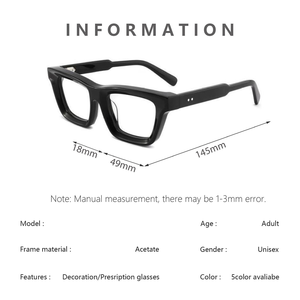 Wholesale Fashion Square <strong>Frame</strong> Acetate Optical <strong>Frames</strong> Hand Made Custom OEM Thick <strong>Frame</strong> Eyewear Women and Men Glasses - Product Image 2