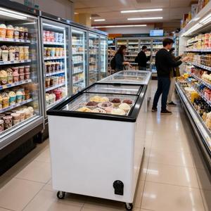 Nhà Máy Giá Mini Tủ Lạnh Với Tủ Đông Thương Mại <span class=keywords><strong>Ice</strong></span> <span class=keywords><strong>Cream</strong></span> Tủ Đông 80L + 8 ℃ ~-25 ℃ Trượt Cửa Kính Di Động <span class=keywords><strong>Ice</strong></span> <span class=keywords><strong>Cream</strong></span> Tủ Đông - Product Image 2