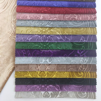 Tissu en velours italien gaufré 3D de style européen, 100 % polyester, tricoté, motif teint, pour textile de maison, ameublement et rideaux, 280 GSM