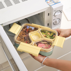 Leakproof thép không gỉ 304 kim loại trẻ em Bento trưa hộp thiếc trẻ em cho tooddler trẻ em chăm sóc trẻ em ban ngày với 3 ngăn - Product Image 4