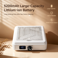 Aspirateur de poussière pour ongles sans balais avec bouton de vitesse variable et grille magnétique amovible pour usage en salon