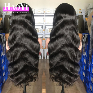 Peluca de Cabello Humano HD 13x6 con Frente de Encaje, Cabello Indio con Cutícula Alineada, Peluca de Cabello Natural con Frente de Encaje HD, Ondas Suaves, Pelucas Completas de Encaje 360 - Product Image 1