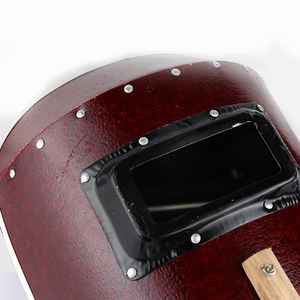 Casque de soudage intégral marron personnalisé résistant au feu, matériau PP avec capuchon de protection faciale pour <span class=keywords><strong>soudeur</strong></span> à main en papier fibre ignifuge - Product Image 2