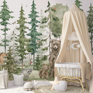 Naturaleza y paisaje tela bosque calcomanía <span class=keywords><strong>pared</strong></span> mural <span class=keywords><strong>3D</strong></span> interiores dormitorio papel tapiz <span class=keywords><strong>para</strong></span> niños - Product Image 4