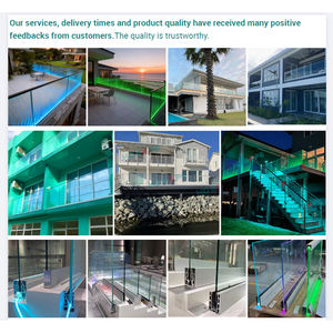 Barandilla de Vidrio para Terraza, Valla de Vidrio para Exteriores, Base Inferior de Aluminio, Perfil en U, Barandilla de Vidrio de 12 mm para Proyectos de Hoteles y Villas - Product Image 6