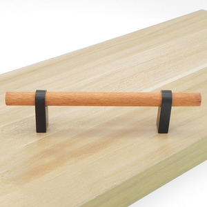 مقبض خشبي صلب فاخر وعصري مضاد للصدمات لأبواب خزائن المطبخ والأدراج وخزائن الملابس - Product Image 2