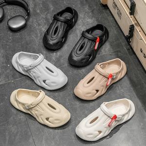 Nouvelles sandales d'été pour hommes en EVA à semelle épaisse, style sabot de coco, antidérapantes, à bout fermé, pour la conduite et la plage, avec sensation de marche confortable sur le sable - Product Image 3