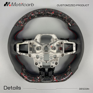 Volante LED de fibra de carbono forjado rojo personalizado para Ford Mustang S550 GT Shelby 350 500 Coupe 2015-2023 - Product Image 5