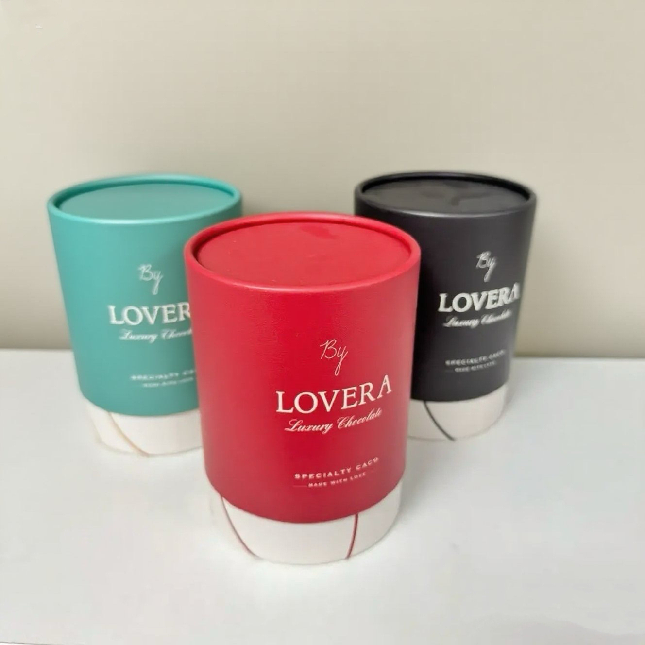 Black Craft Paper Tube Packaging for Coffee Tea Bags Food Safe Round Container with Lid