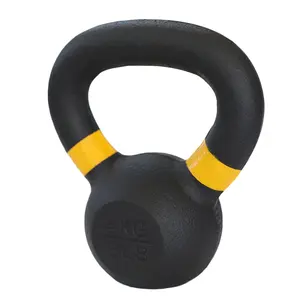Functional workout gym training weight lifting competiion Cast Iron custom kettle bell with colorful rings