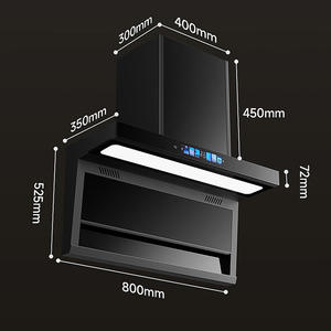 Campana Extractora de Cocina en Forma de <span class=keywords><strong>Z</strong></span> de 700/800/900 mm, Campana de Cocina Silenciosa con Chimenea para Utensilios de Cocina - Product Image 3