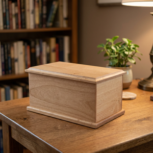 Large Size Adult American Style Bamboo Eco-Friendly Decorative Cremation Cinerary <b>Box</b> Customizable Design Durable Memorial Urn - Product Image 1