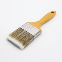 Pinceaux à peinture en bois OEM à prix abordable, manche en queue de castor verni de 1 pouce, pour travaux industriels et bricolage mural