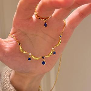 Collar de Plata de Ley S925 de Diseño para Mujer, Paleta de Colores de Principios de Primavera, Gargantilla de Alta Gama, Cadenas Finas - Product Image 1