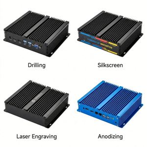EBM Custom CNC Machined Aluminum Alloy 6063-T5 Anodized Control Box Fanless IPC <b>Enclosure</b> IP54 215x205x53mm Guangdong - Product Image 4