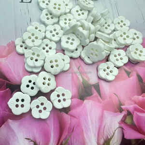 クローバーミルク春と秋の子供用シャツ樹脂2穴ボタンデコレーションカーディガン花型ボタン - Product Image 2