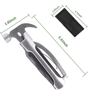 Martillo de Garra Multifunción de Acero Inoxidable Personalizado con Mango de Aluminio para Kit de Supervivencia de Emergencia, Camping, Bricolaje, Grado OEM - Product Image 2