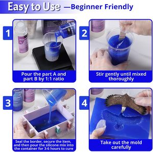 Nến xà phòng khuôn nhanh chữa bệnh mờ bạch kim cao su Silicone Silicone khuôn đàn hồi silica gel lỏng để đúc khuôn nhựa - Product Image 3