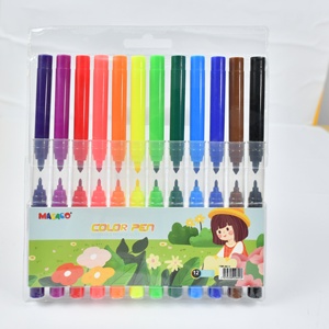 Ensemble de stylos de couleur lavables, non toxiques, à base d'eau, avec logo personnalisé, pour enfants, bricolage, peinture artistique, papeterie, cadeau, articles de papeterie - Product Image 2