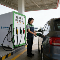 Estación de Combustible Móvil BLUESKY para Gasolina y Diésel, Contenedor de 3000L/6000L, Mini Bomba Dispensadora de Combustible Portátil de 750W, 220V/380V, Montaje en Suelo, China