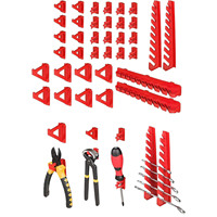 Boîte de rangement pour outils d'atelier, 70 pièces, organisateur d'outils, étagère murale avec boîtes empilables