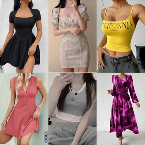 夏季女装法国新款修身连衣裙上衣中号合身连衣裙长裤批发混装女装 - Product Image 6