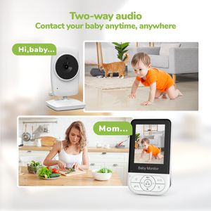2025 सबसे अच्छी कीमत बेबी मॉनिटर कैमरा दो-तरफा ऑडियो नाइट विजन बेबी निगरानी 2.8 इंच एलसीडी स्क्रीन वीडियो बेबी मॉनिटर - Product Image 3