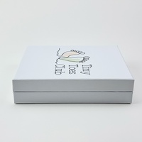Kotak Kemasan Kertas Putih Berkualitas Tinggi 2 Buah (Atas dan Bawah) dengan Logo Kustom, Tutup dan Alas yang Dapat Dilepas