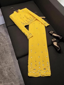 Blazer de manga larga y pantalones de traje para <span class=keywords><strong>mujer</strong></span> con logotipo personalizado 2024, <span class=keywords><strong>conjunto</strong></span> de dos piezas para oficina y bodas, <span class=keywords><strong>conjunto</strong></span> de chaquetas y pantalones - Product Image 5