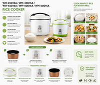 Cuisinière à riz électrique commerciale 1-2,8 L avec cuve intérieure antiadhésive, tasse doseuse portable incluse pour usage hôtelier et domestique