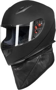 Casco Integral para Motocicleta <span class=keywords><strong>ILM</strong></span>, ABS, con Bufanda de Invierno Extraíble + 2 Visores Transparentes, Modelo DOT <span class=keywords><strong>ILM</strong></span>-313 - Product Image 4